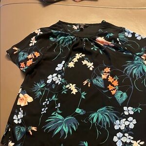 Banana Republic Black Floral Top